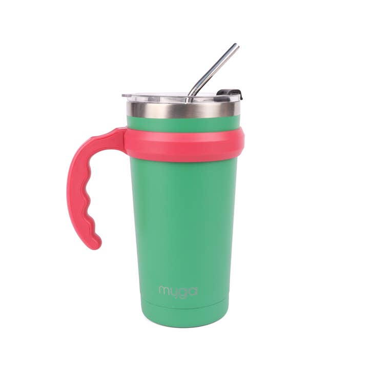 Myga – wholesale Insulated mug/tumbler – CAPRI Insulated Coffee Cup with metal straw13