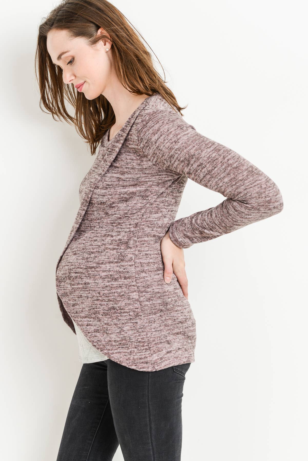 Hello Miz - Venta al por mayor Camiseta de lactancia - Top de maternidad y lactancia de manga larga bajo tulipán8