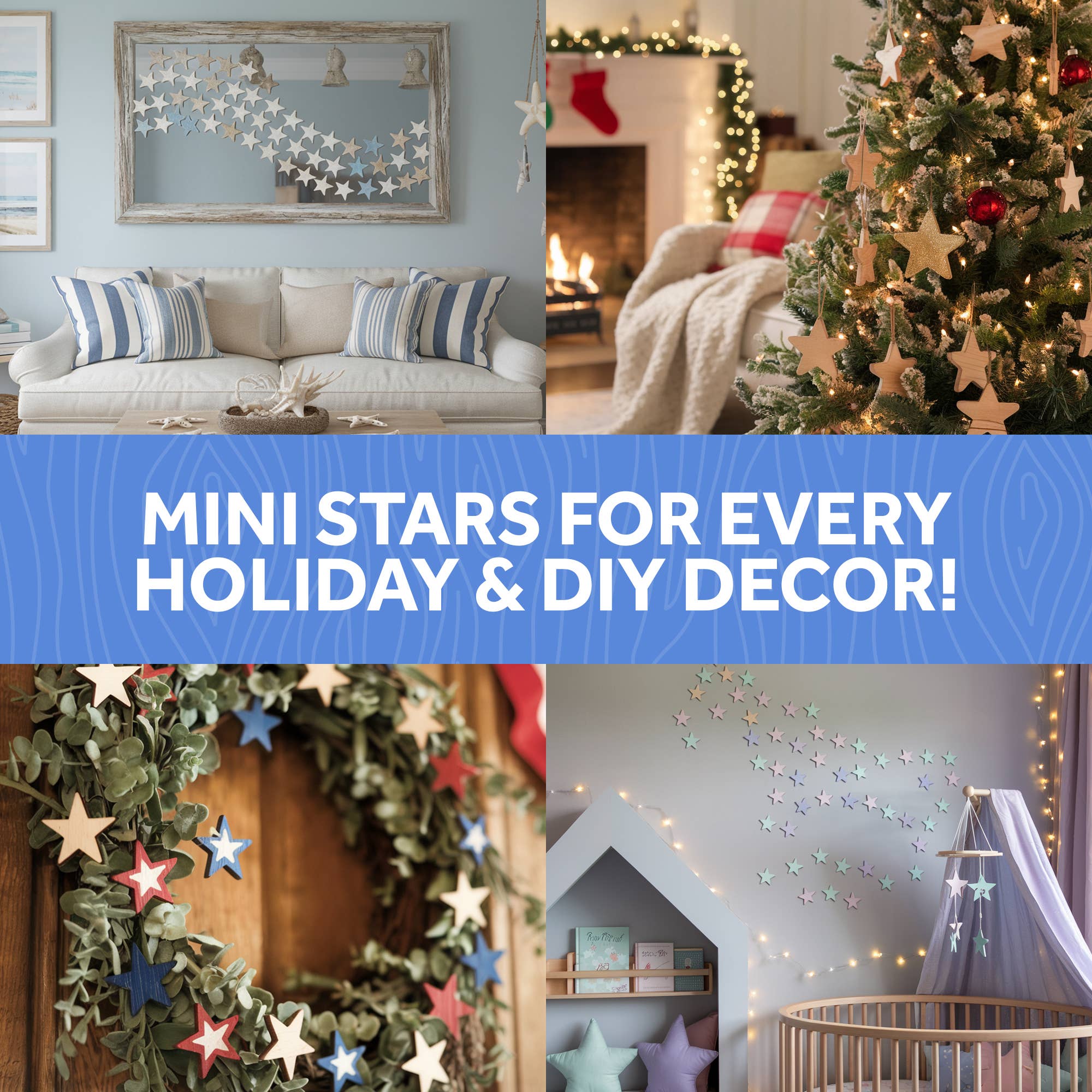 Woodpeckers Crafts - Wholesale Cutouts - Wood Star12