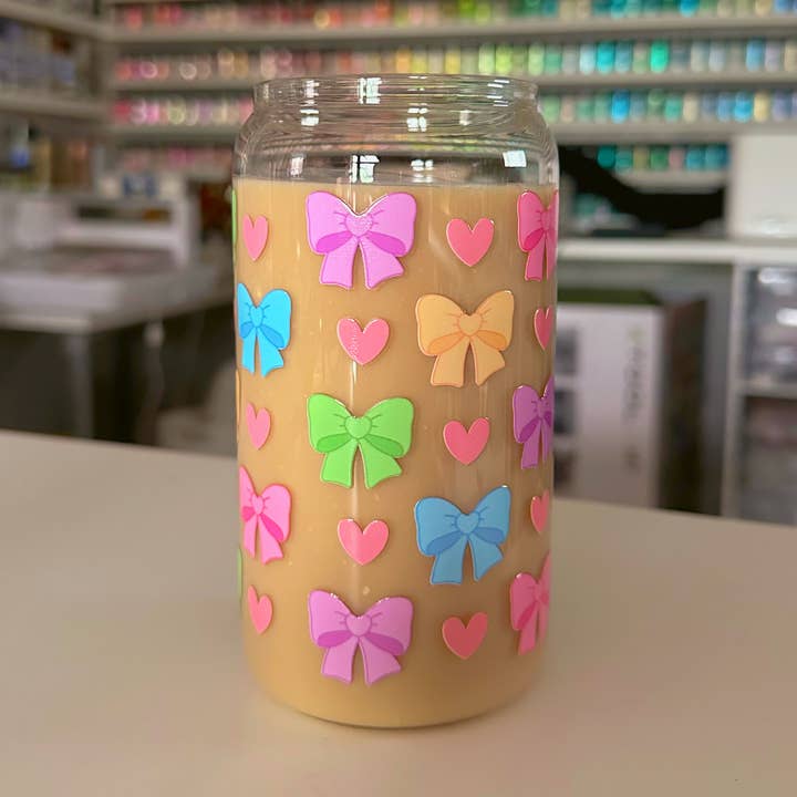 Lata de vidro Coquette Lacos Pastel por atacado de Crafting by Mayra