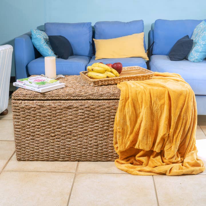 Wholestory Collective - Wholesale Bench - Wicker Storage Bench Rattan Trunk Coffee Table1