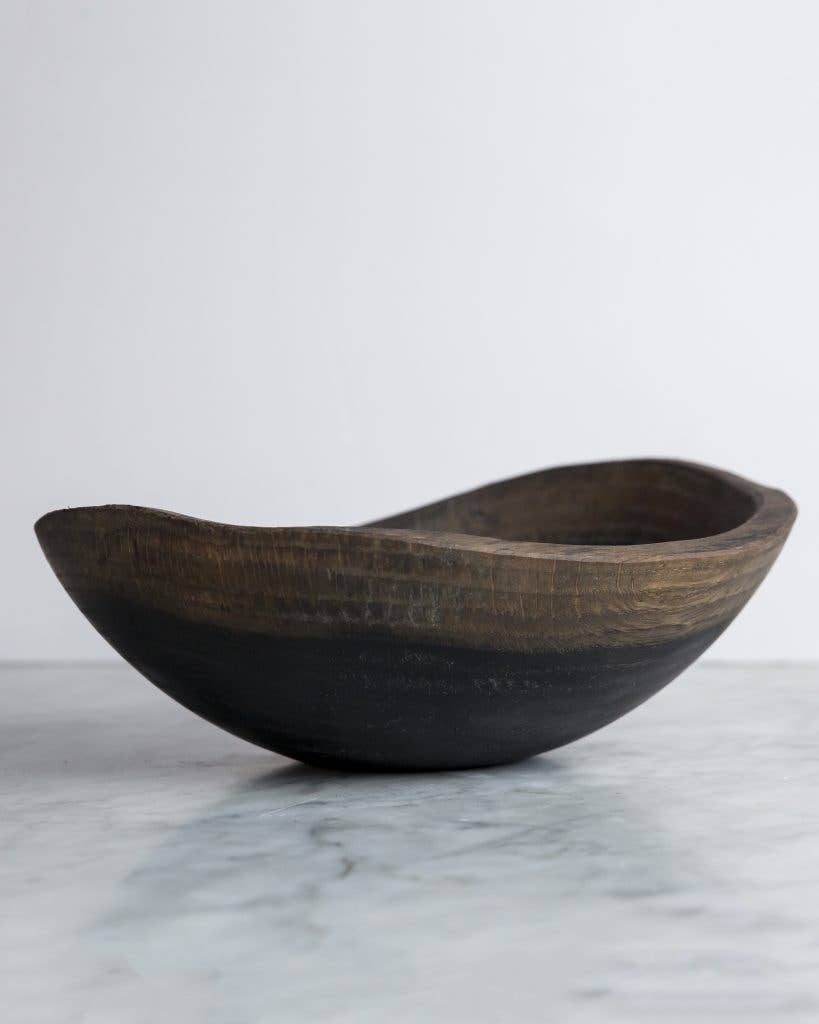 Petermans Boards and Bowls Inc. - Wholesale Serve Bowl - 13" EBONIZED OAK OVAL BOWL1