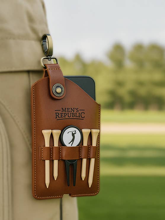 Men's Republic Golfers Luxury Phone Holster Set for wholesale by Men's Republic