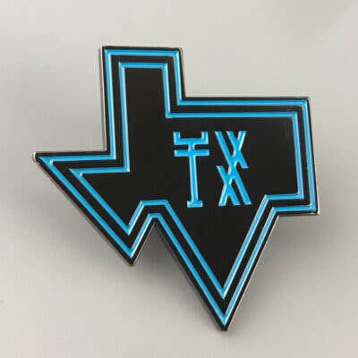 Kryptisches Texas - Emaille-Pin für den Großhandel von Metal the Brand