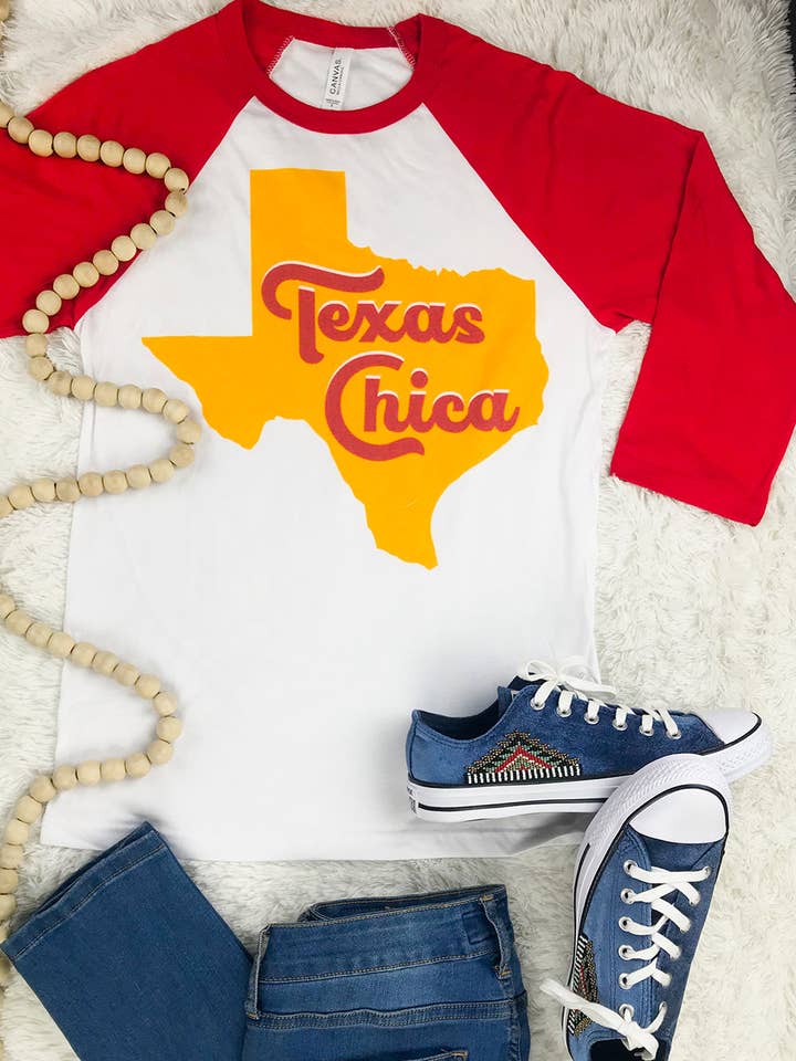1220 Texas Chica Tee voor wholesale door J.Forks Designs