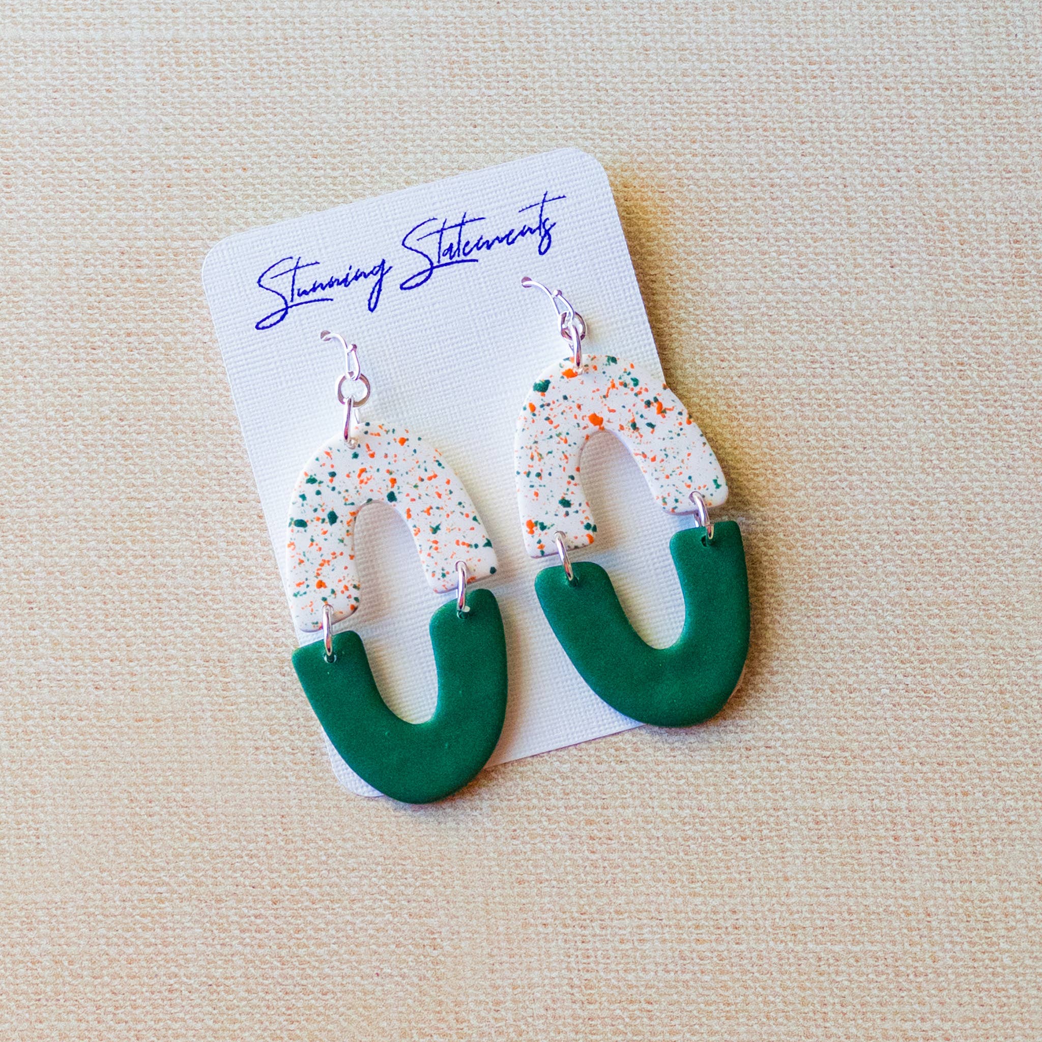 Stunning Statements - Wholesale Dangle Earrings - Giselle Gameday School Spirit Clay Earrings4