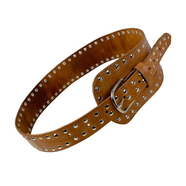 Chenson & Gorett - Wholesale Belt - Women's - Exclusive Handmade Leather Belt with Many Studs B2B8
