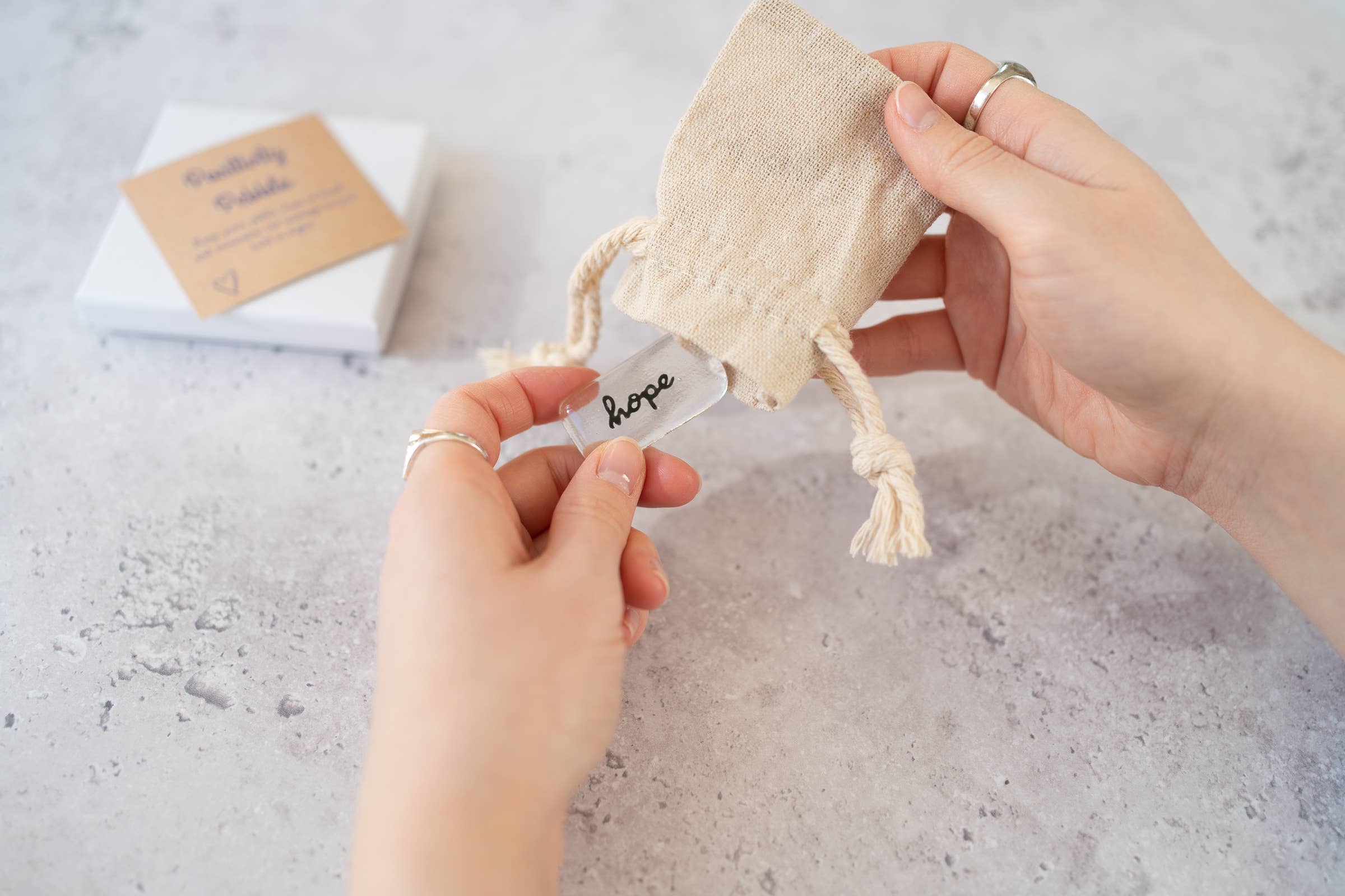 Salvia Glass - Wholesale Keepsake Coin/Token - Hope Positivity Pebble set -  fused glass pocket pebbles2