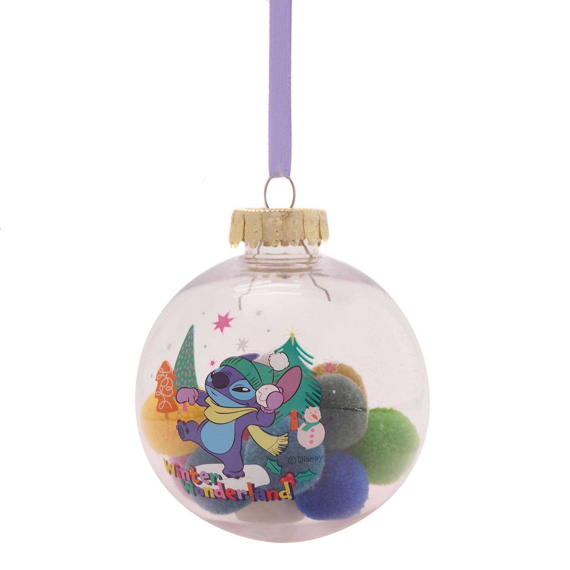WIDDOP and Co. - Vendita all'ingrosso Decorazione natalizia - Set Disney di 7 palline di Stitch con pon pon6