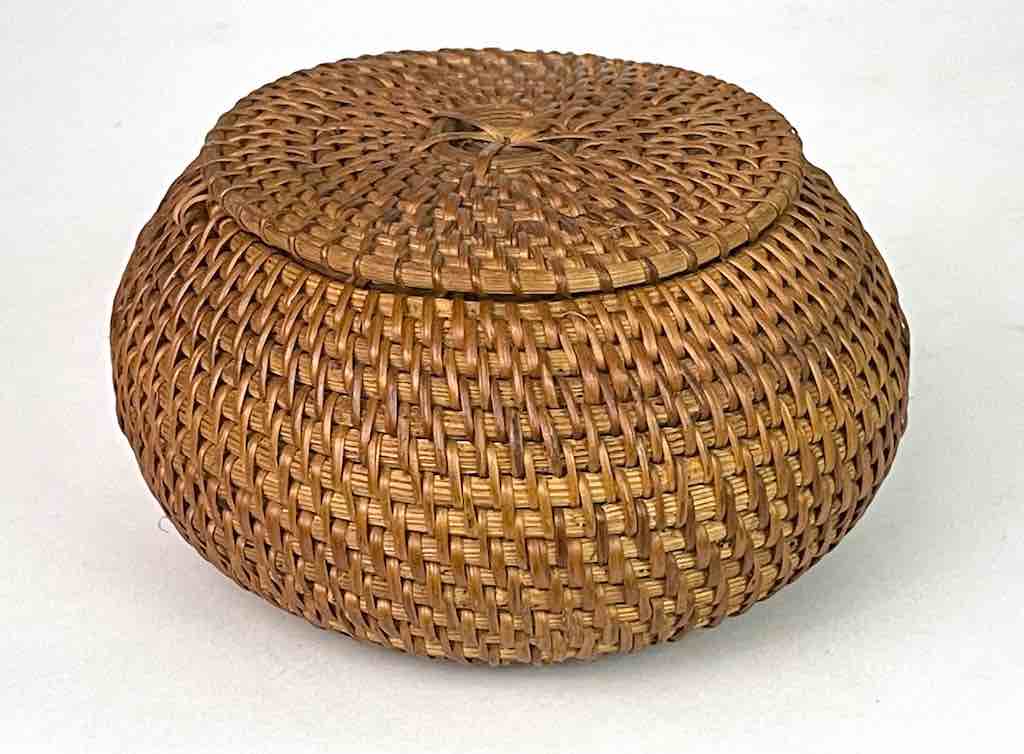 The Niger Bend - Wholesale Basket - Small Vietnamese Rattan Covered Basket - 3 sizes7