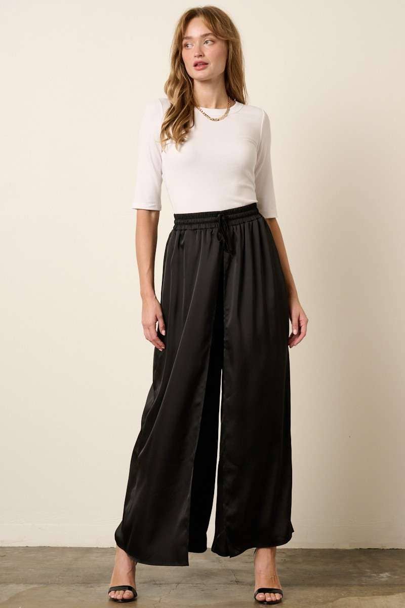 mittoshop - Vente Pantalon – femme - PANTALON À JAMBES LARGES EN SATIN FLYAWAY3