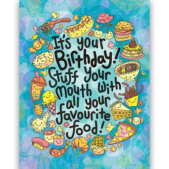 Chika Ando Illustration - Wholesale Birthday Card - Birthday Greeting Card - Food