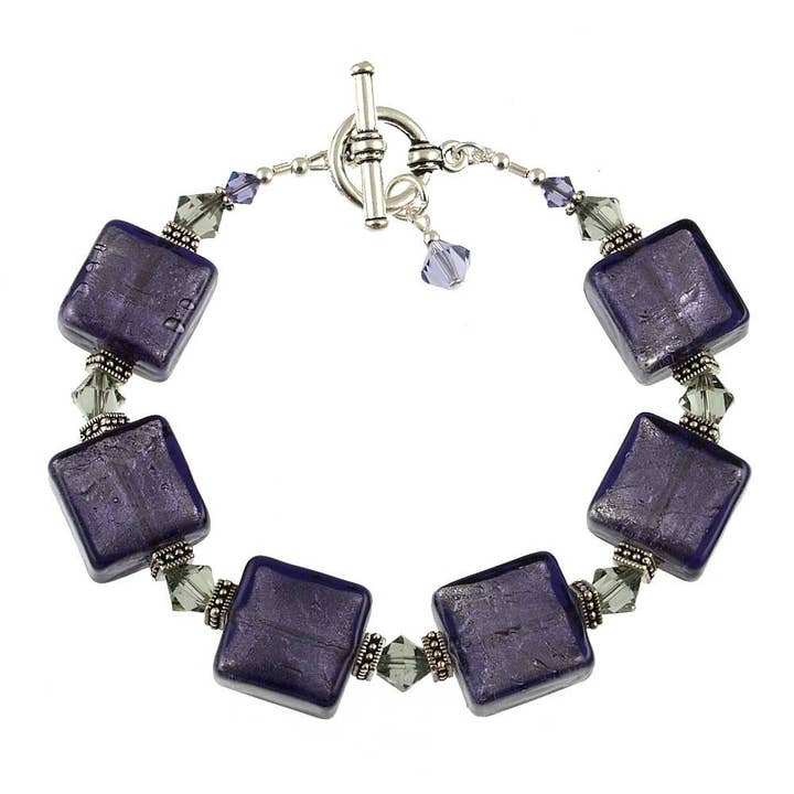 SB-155 Bracelet Square Plum Gorgeous for wholesale by Andrea Menghetti