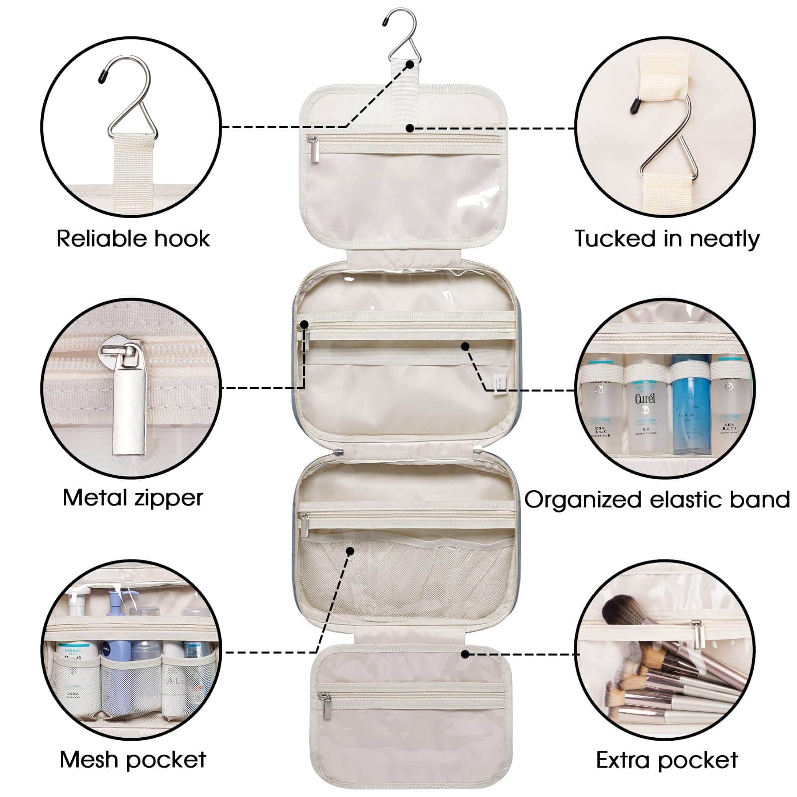 wandf – Großhandel Schmink-/Kosmetiktasche – Hängender Kulturbeutel für Frauen Reise-Make-up-Tasche29