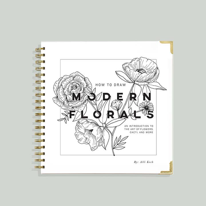 How to Draw Modern Florals: Spiral for wholesale by Paige Tate & Co.