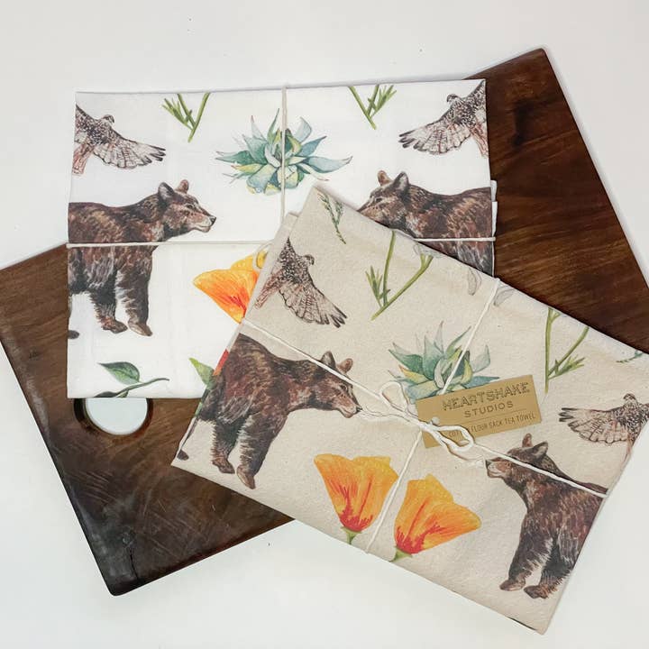 Heartshake Studios - Wholesale Tea Towel - Ojai California Tea Towel2
