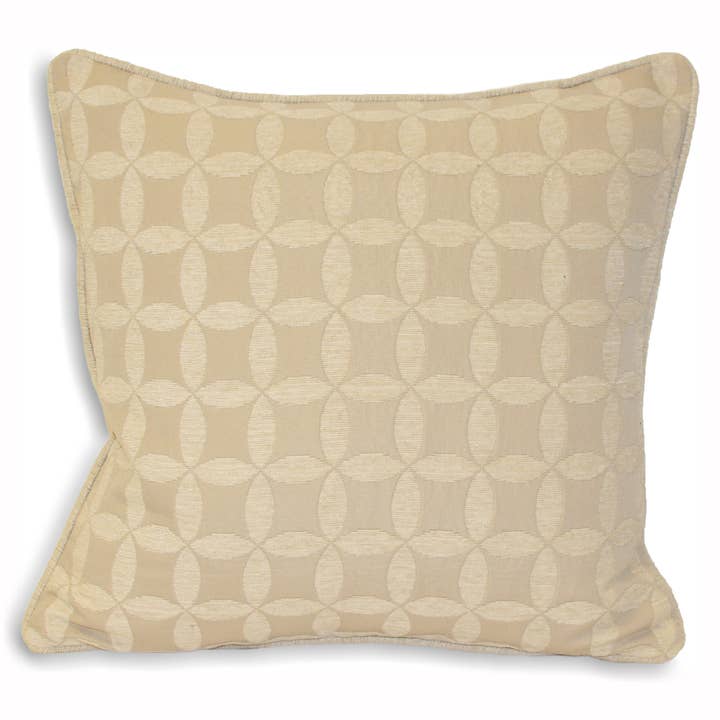 Palma Jacquard Cushion Natural for wholesale by Riva Home