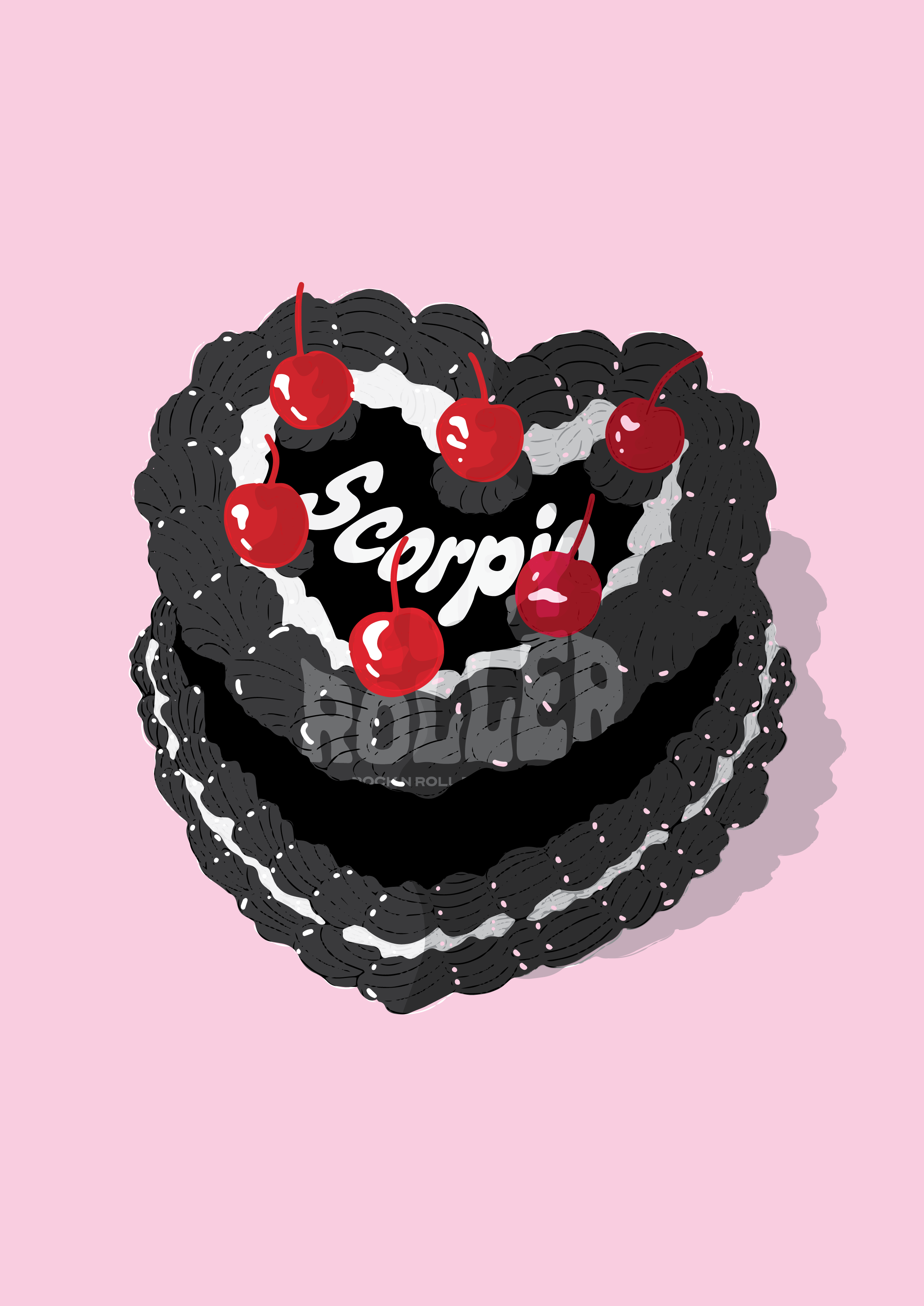 Ruby Roller Art - Wholesale Kunstprint - Esthetische harttaart met kersen sterrenbeeld kunstprint13