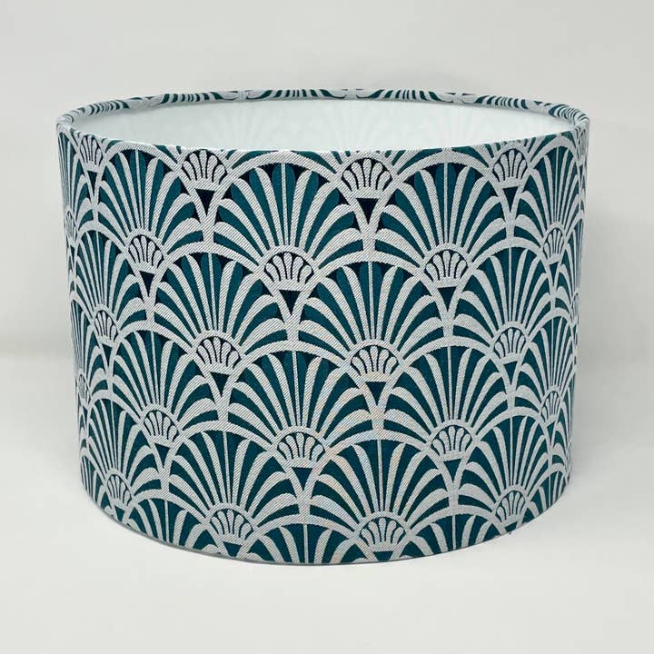 Fait Par Moi - Wholesale Lamp Shade - Zellige Teal Drum Lampshade0
