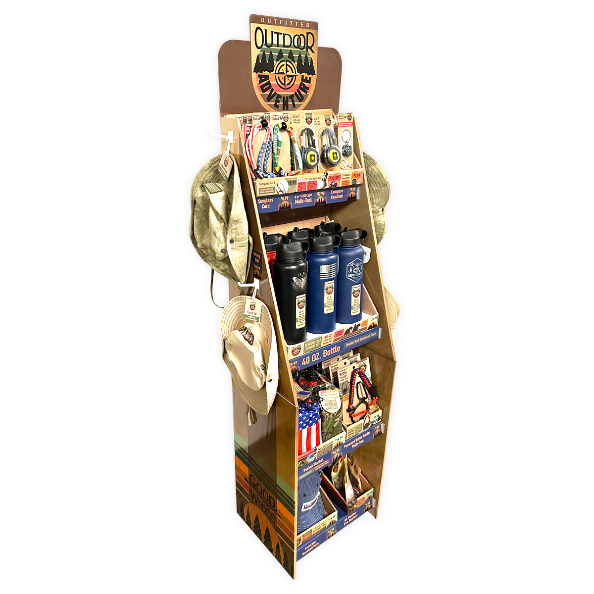 Novelty Brands - Wholesale Retailer Display - Accessories - Outdoor Adventures Accessories Assortment 56PC Floor Display2