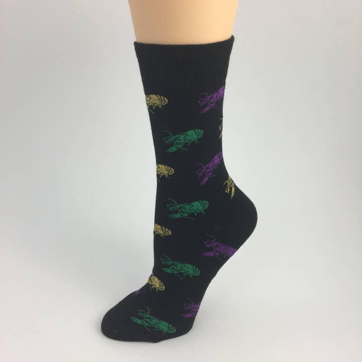 Mardi Gras crawfish socks for wholesale by SongLily