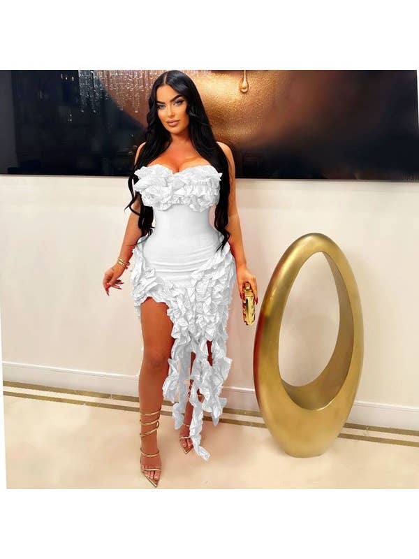 Aria Romance - Wholesale Gown - Women's - Strapless Peplum Waist Gown6