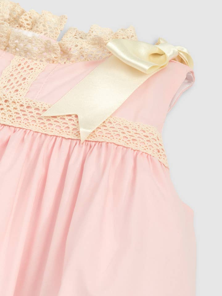 Posh Pickle - Wholesale Dress - Kids - Cambridge Pink Sleeveless Heirloom Dress7
