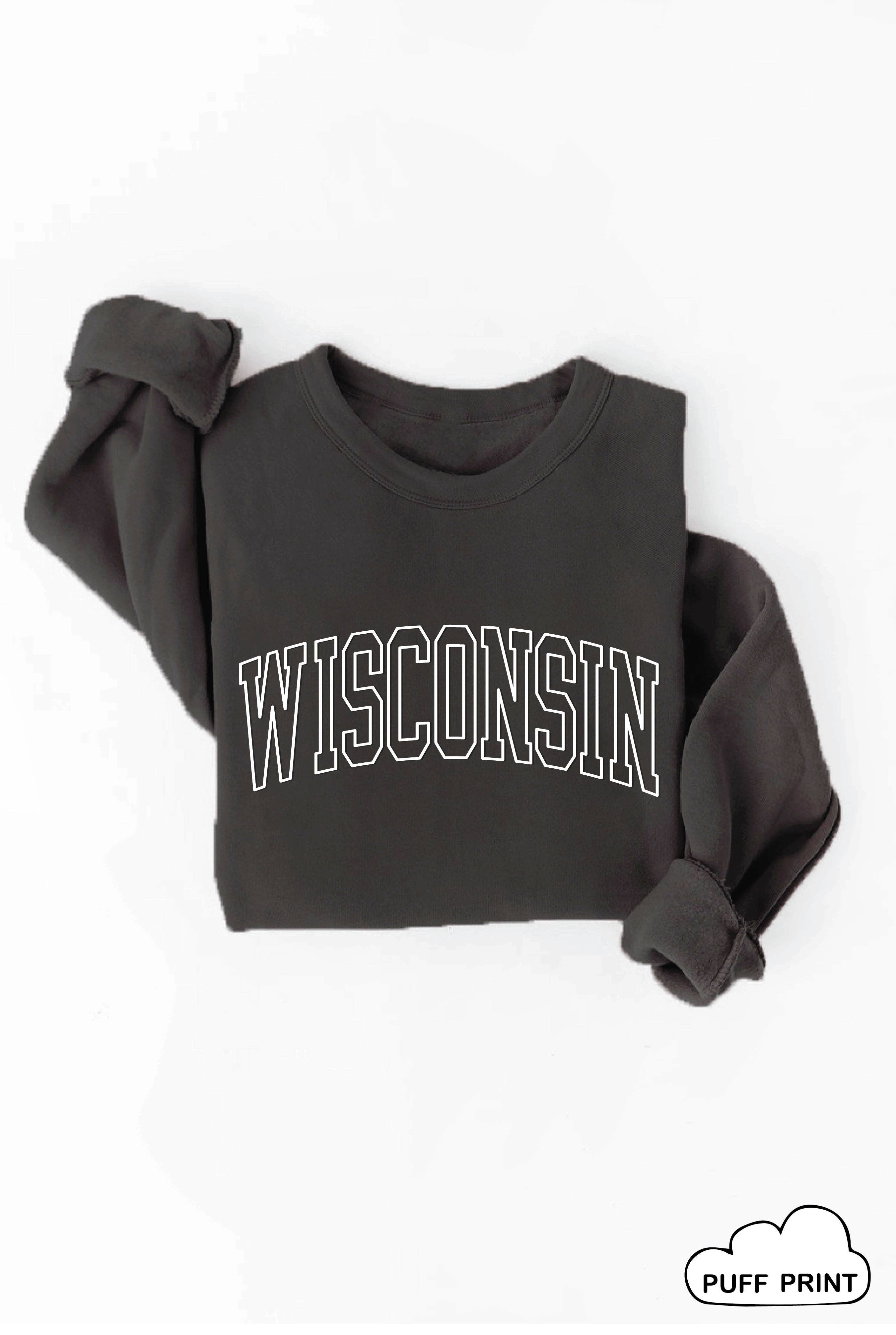 OAT COLLECTIVE - Vente Sweat-shirt à imprimés – femme - Sweat-shirt graphique WISCONSIN PUFF PRINT7