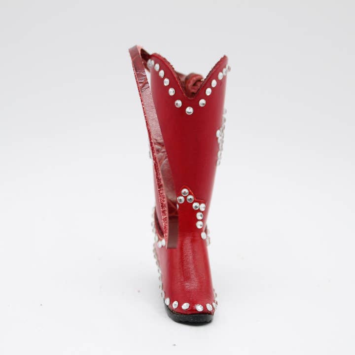 Sunflower Handmade leather inc - Wholesale Ornament - leather cowboy boots with sparkling rhinestones ornaments