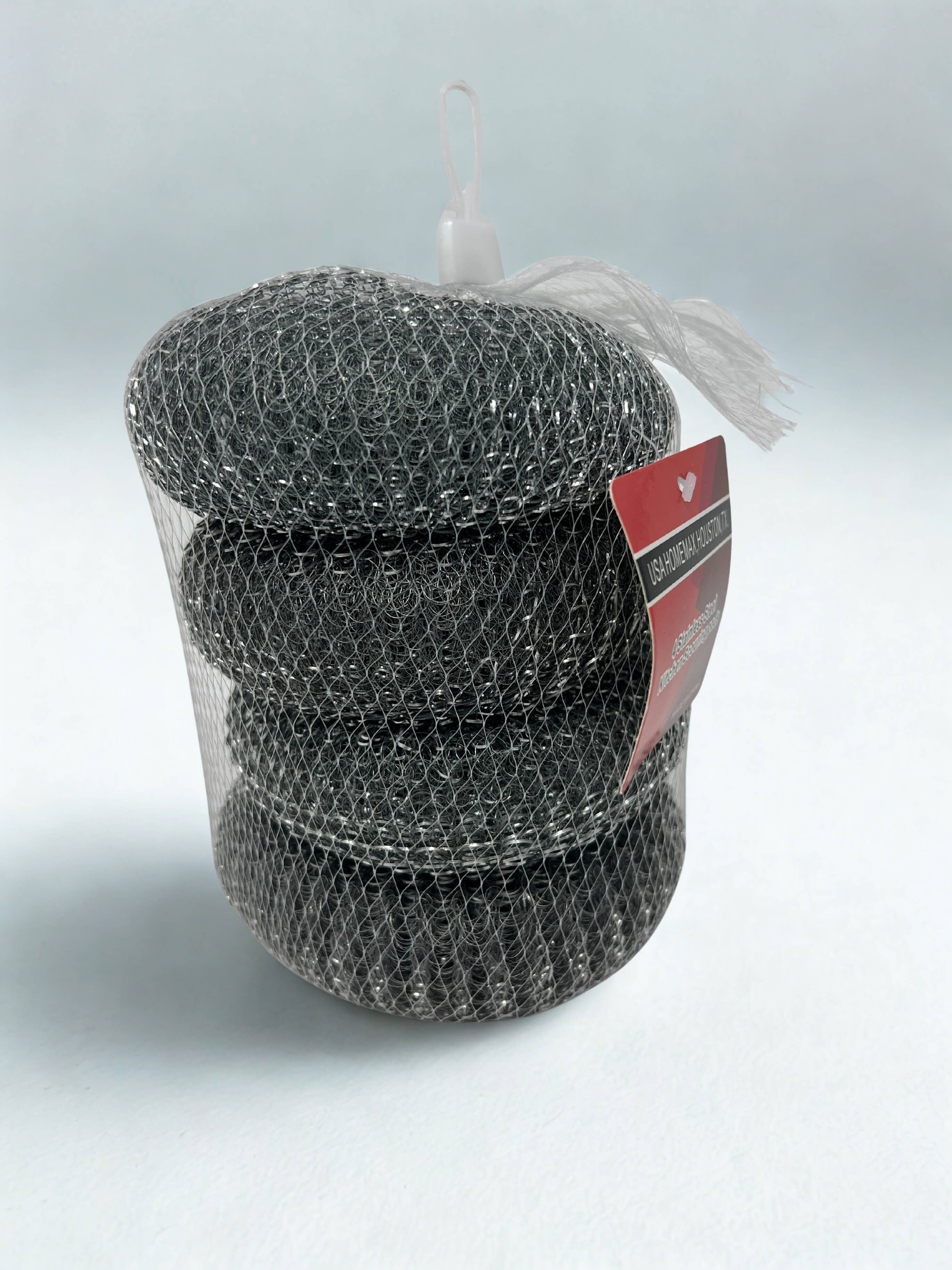 USA HomeMax - Wholesale Cleaning Sponge - 4pk Stainless Steel Scouring Pad