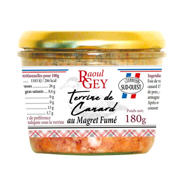 Maison RGEY - Vente Conserve de fruits - Terrine Magret Canard 180 g - Raoul Gey - 530410