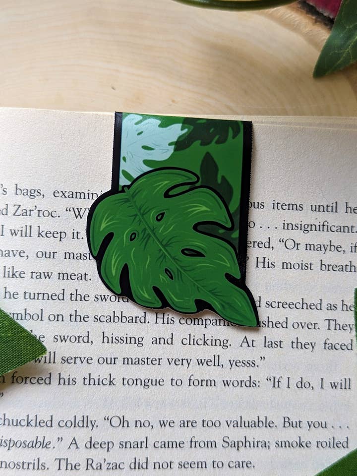 Monstera Magnetic Bookmark 2in for wholesale by The Midnight Glen
