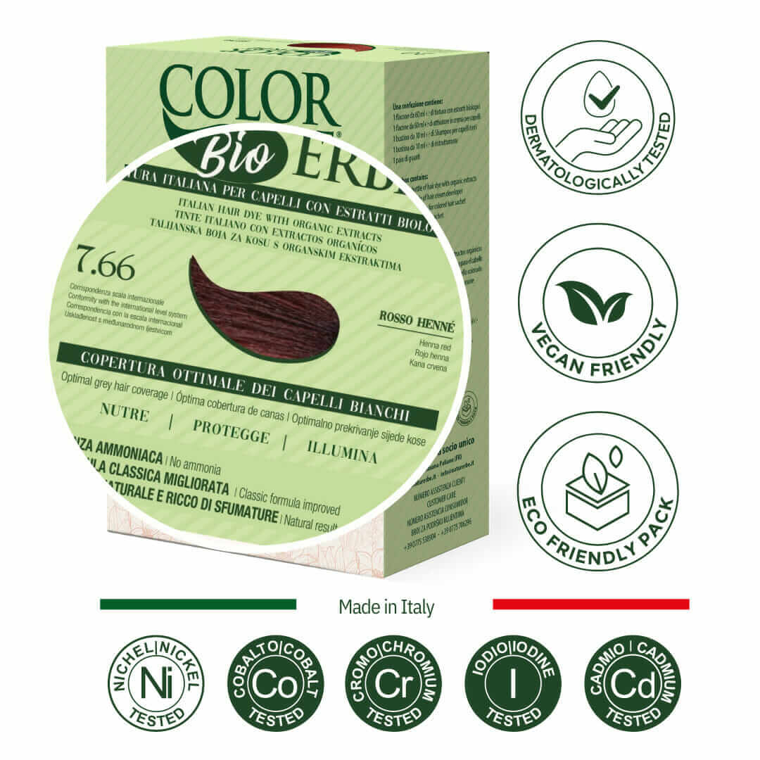 COLOR ERBE - Wholesale Hair Dye - Color Erbe Estr. Dye Bio Henna Red (7.66) - Made in Italy1
