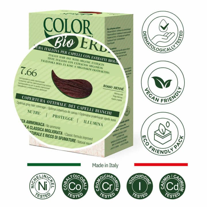 COLOR ERBE - Wholesale Hair Dye - Color Erbe Estr. Dye Bio Henna Red (7.66) - Made in Italy1