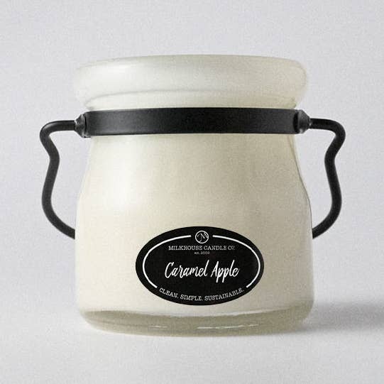 5 oz Cream Jar Candle: Caramel Apple for wholesale by Milkhouse Candle Company