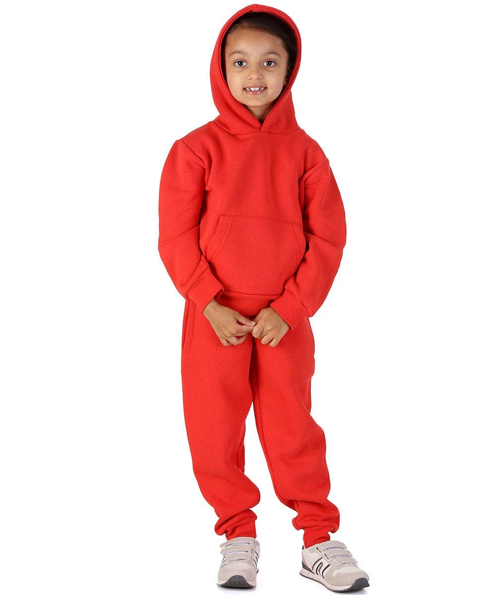 Trendy Toggs Kids Overhead Hoodie Red Tracksuit for wholesale on Faire1