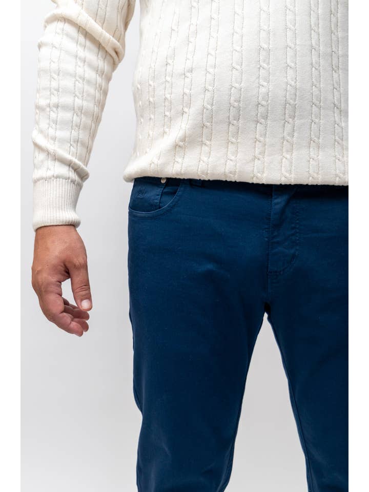 Custi Mikelo: Men's Clothing & Christmas Gifts - Wholesale Pants - Men's - 5-Pocket Blue Trousers1