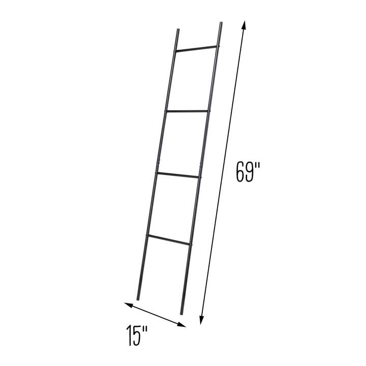 Honey-Can-Do - Wholesale Free Standing Shelf - Black Leaning Ladder Rack