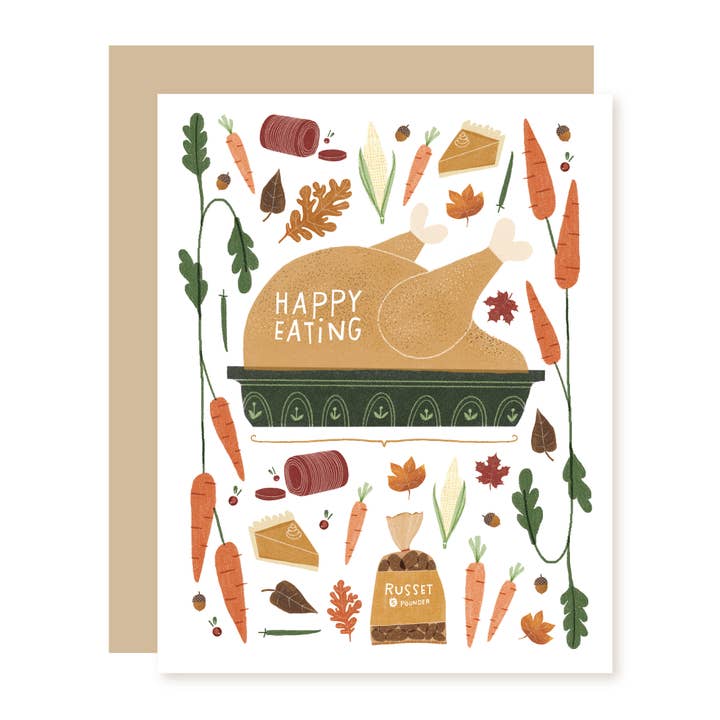 Carte de vœux de Thanksgiving joyeux repas pour la vente par A Smyth Co