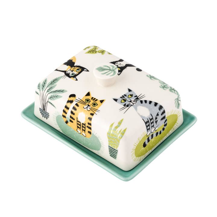 Hannah Turner Ltd – wholesale Butter dish – Handmade Ceramic Cat Butter Dish2