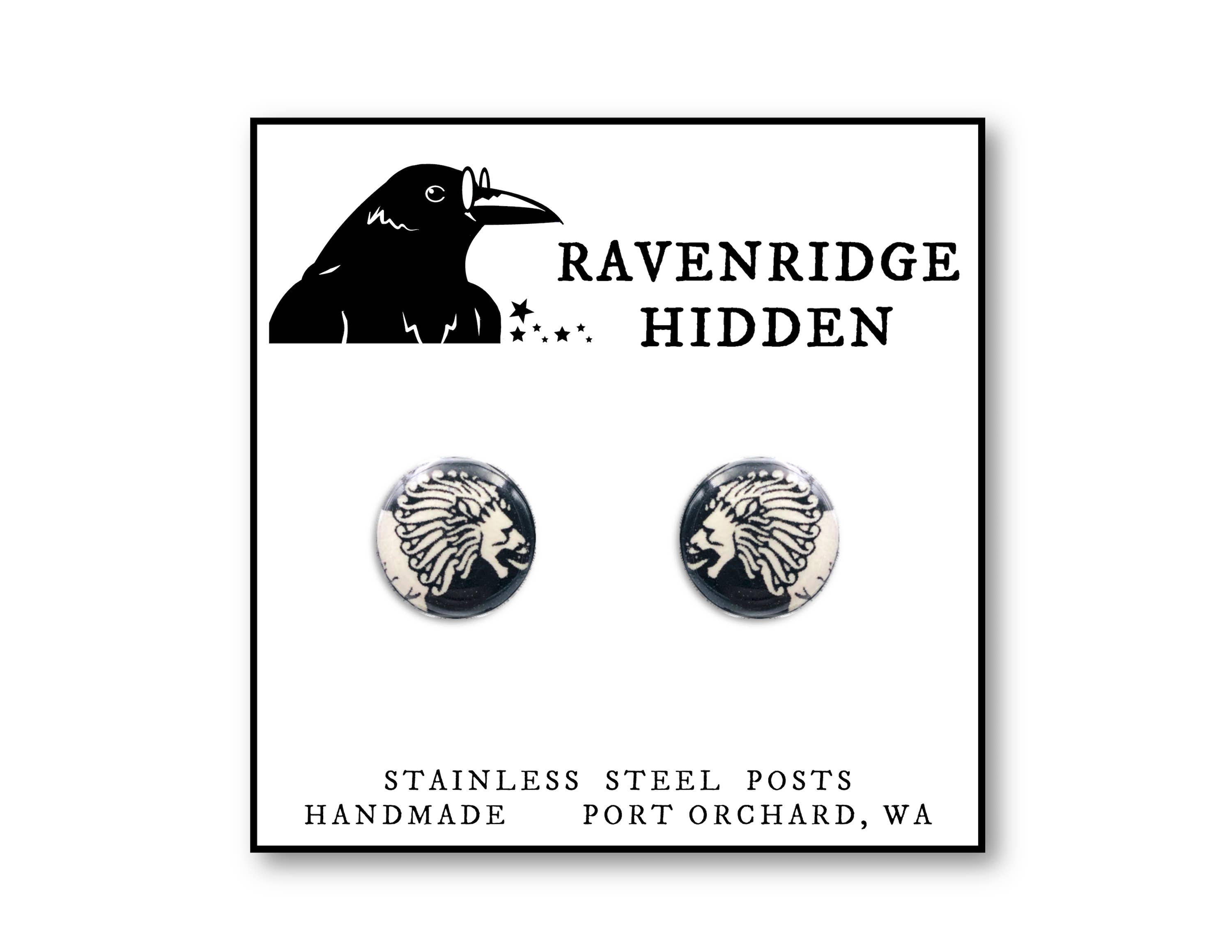 Ravenridge Hidden - Wholesale Stud/Post Earrings - Leo Lion Earrings Zodiac Astrology Earrings0