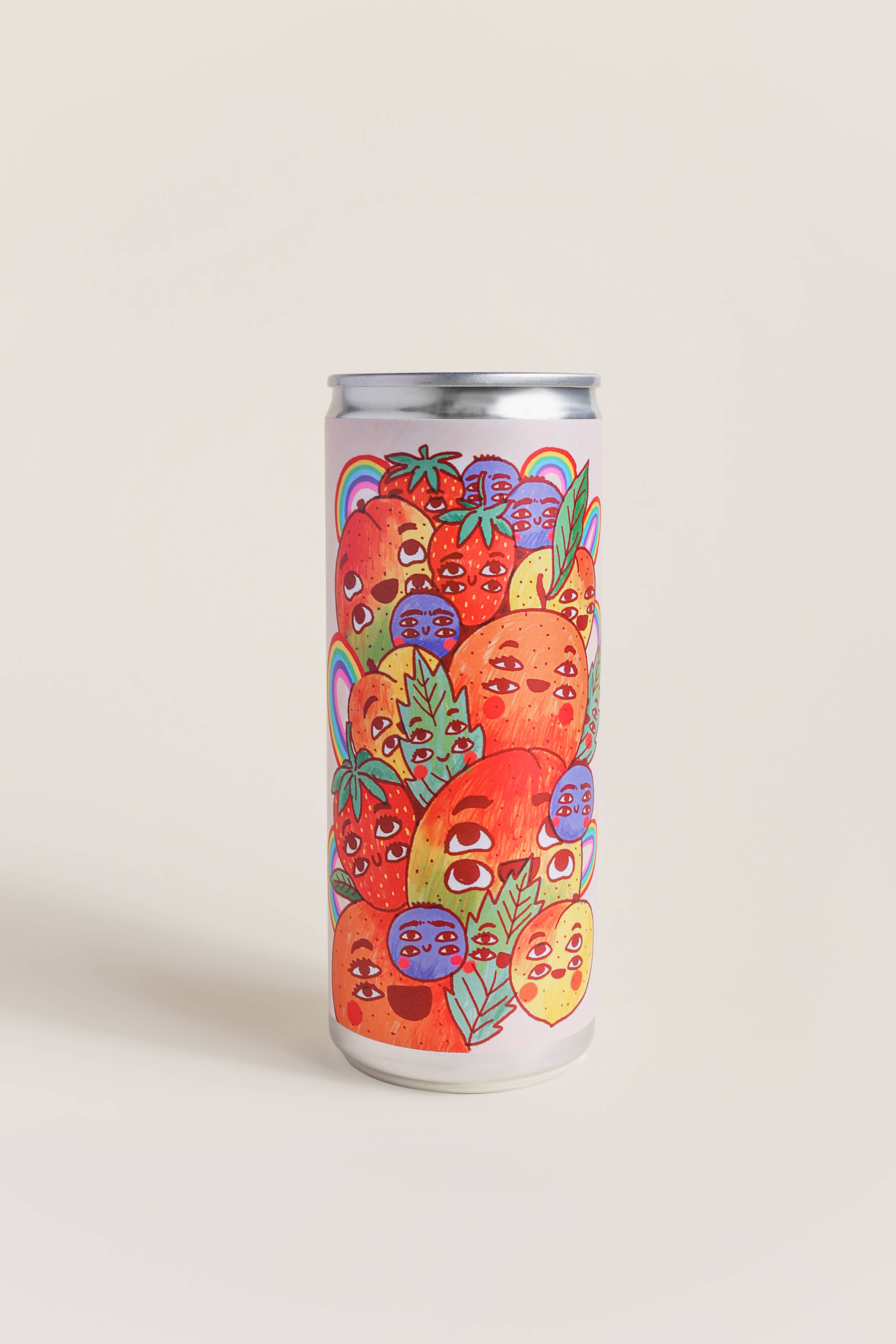 Brava kombucha - Wholesale Kombucha - Tutti Frutti - verfrissend. Geïllustreerd door @ricardocavolo1
