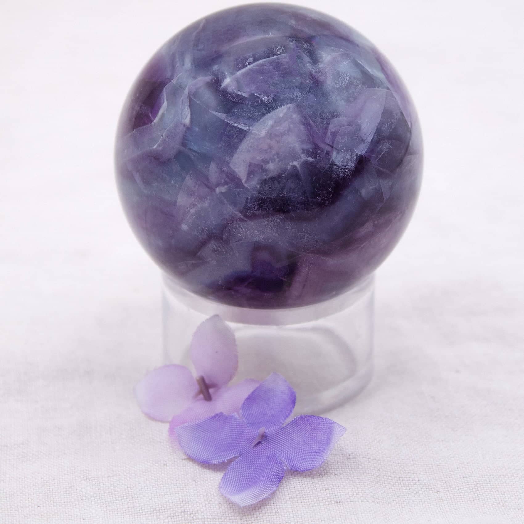 Tiny Rituals - Wholesale Spiritual Stone/Crystal - Rare Rainbow Fluorite Spheres - AAA Premium Quality56
