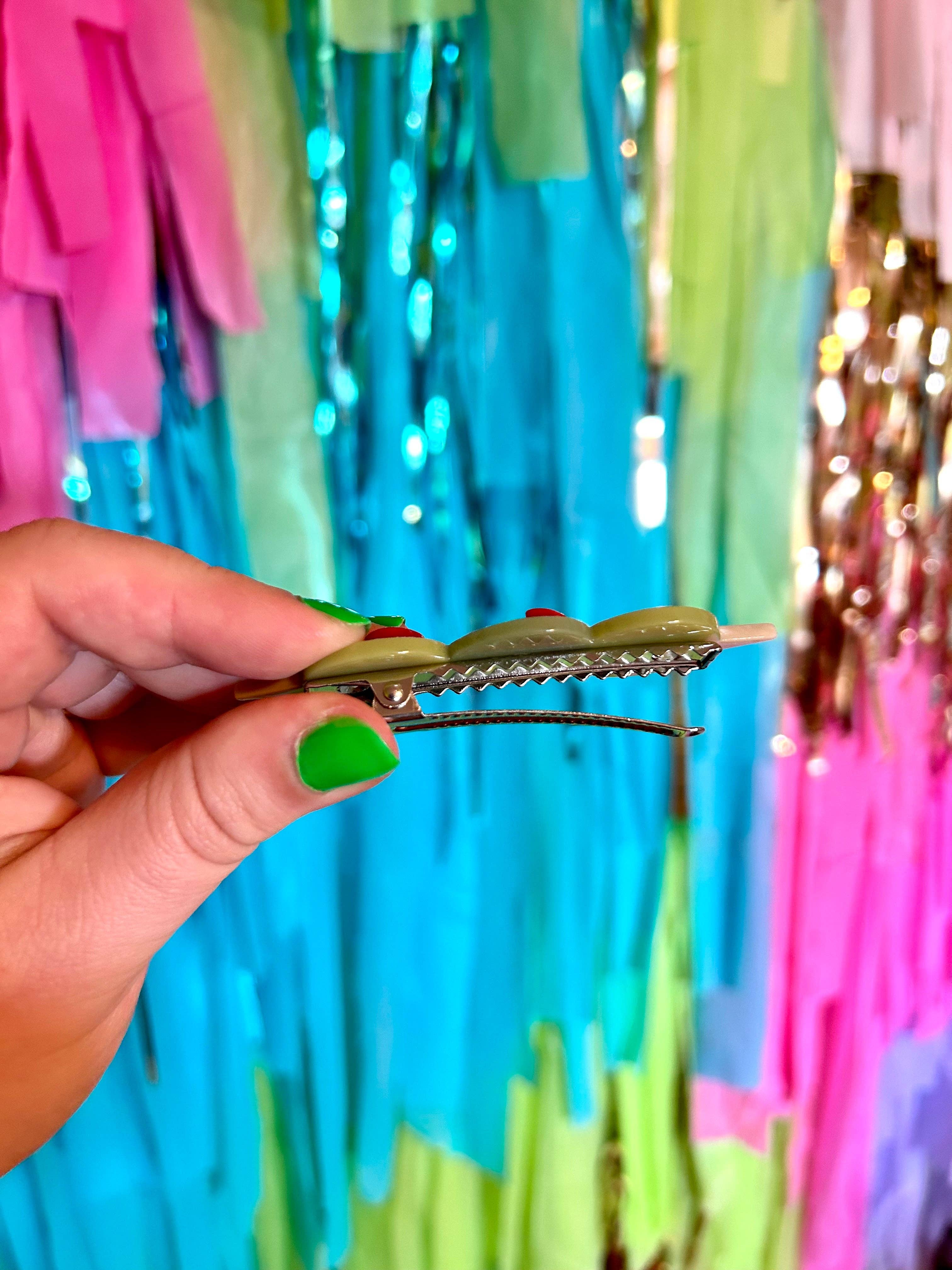 The Peach Fuzz - Wholesale Hair Accessories Set - Women's - Stuffed Olive Hair Clip Set5