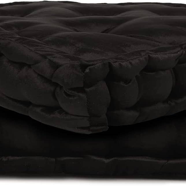 Black REDEARTH Velvet Floor Pillows-Premium Rayon Cotton Velvet for wholesale on Faire3