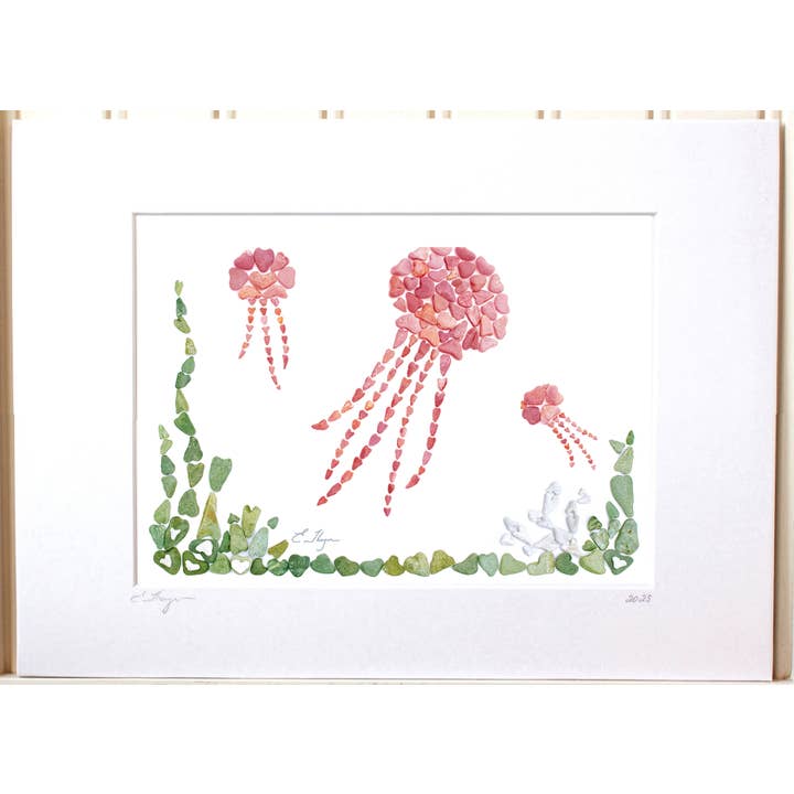 Coastal art | Jellyfish art print for wholesale by Love Rocks Me®