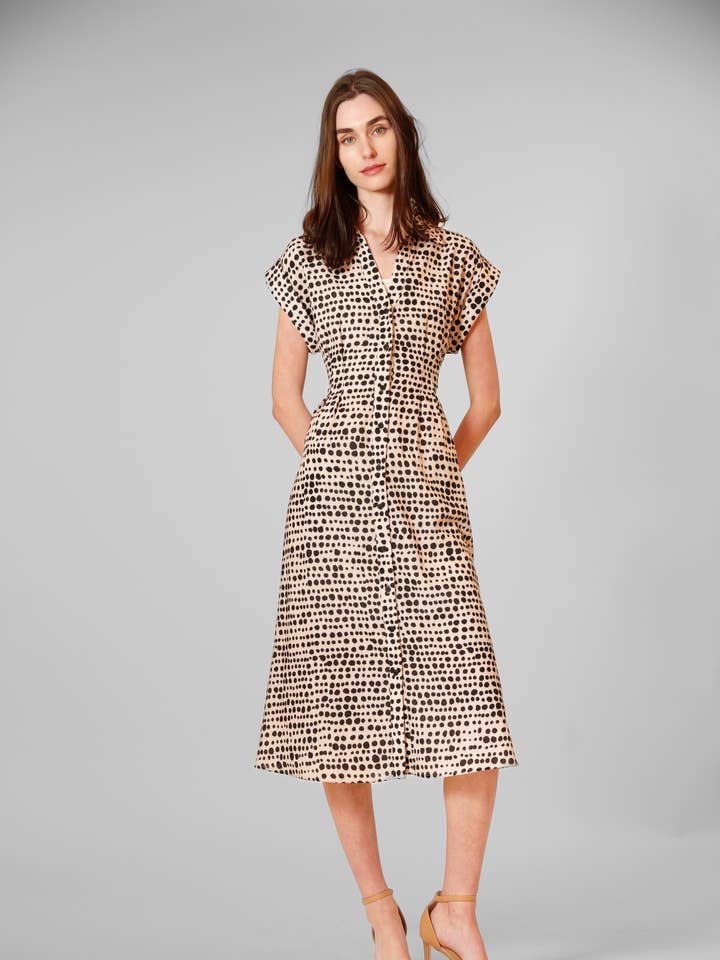 KORTE MOUW V-HALS BALBOA OVERHEMDJURK voor wholesale door Julia Jordan