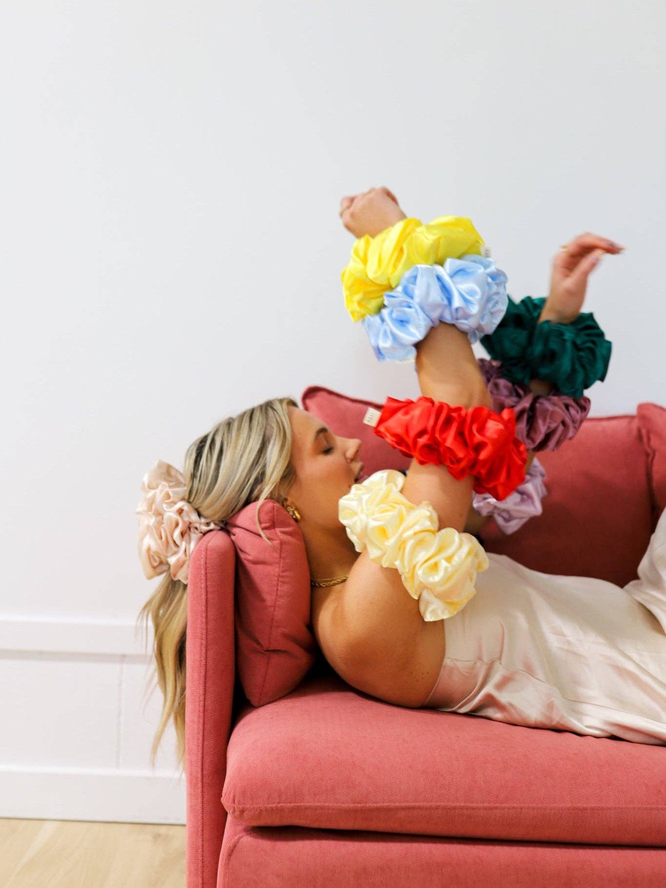 KAXI - Wholesale Scrunchie - Dames - JUMBO SLAAP ZIJDE/SATIJN SCRUNCHIES13