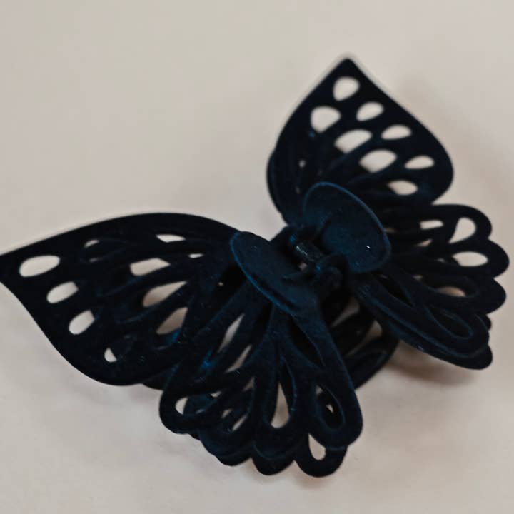 Share Studio - Vente Pince à cheveux – femme - Pince à cheveux en velours Jumbo Butterfly1