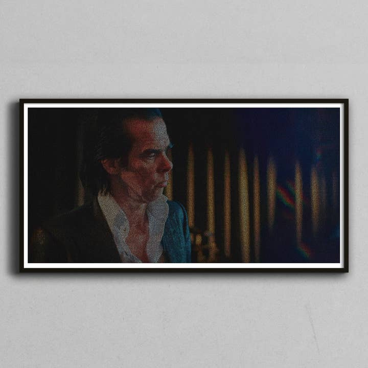 Nick Cave - Songtexte Portraitdruck. für den Großhandel von Robotic Ewe